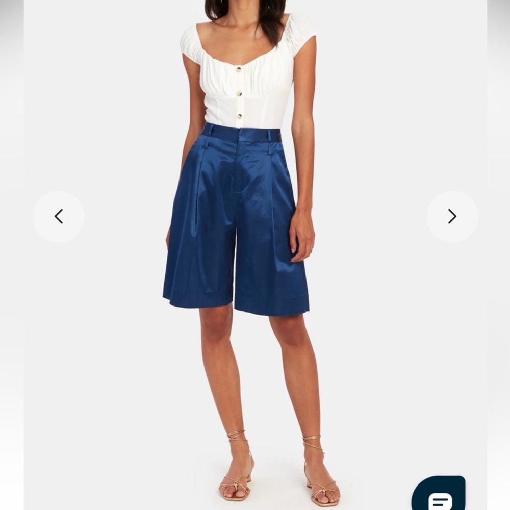 STAUD Navy Women's Bermuda Shorts